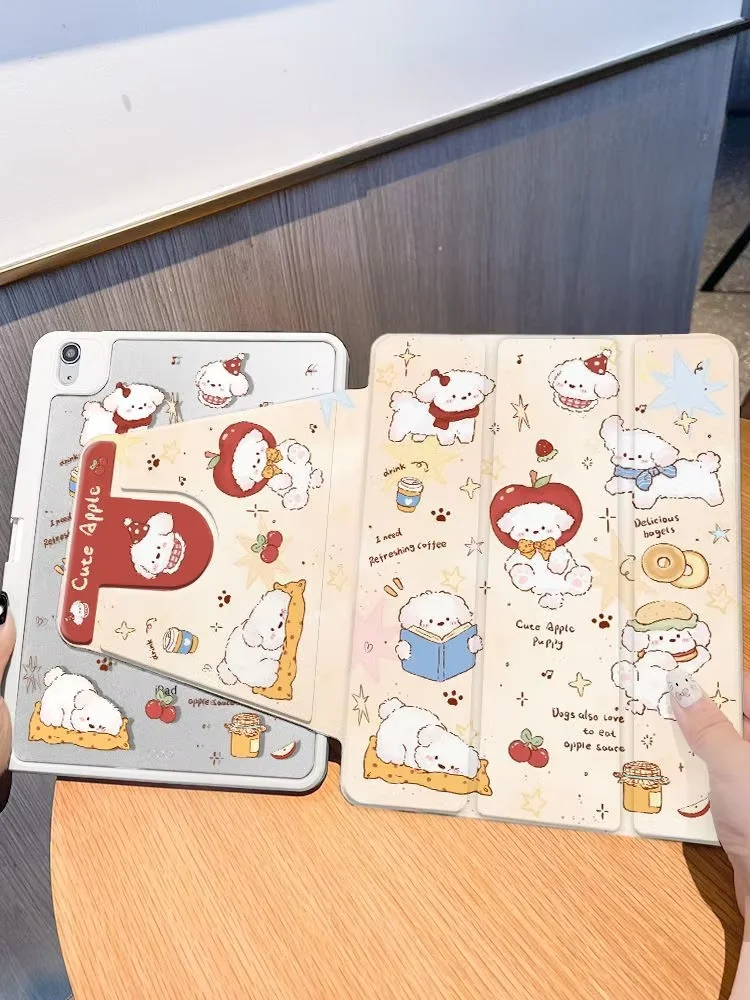 Cute Cartoon For iPad Pro 11 12.9in 13 M4 M5 Case 9.7 10.2 7/8/9 11th Mini Air5 6 7 Funda for Samsung Tab S7 S8 S9 11 Plus Cover