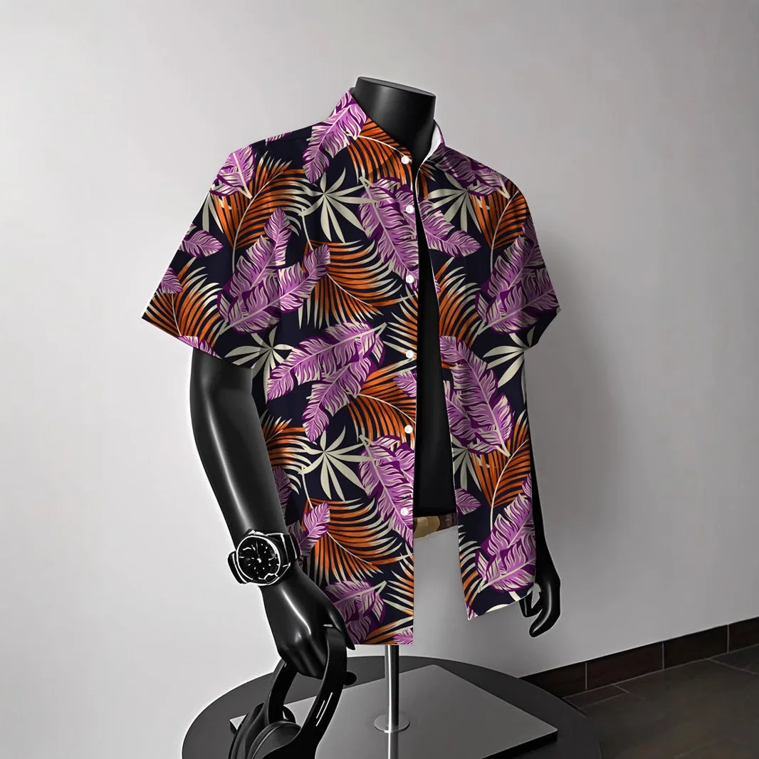 Men's summer shirts hawaiian shirt men man streetwear Basic shirt Summer short sleeve Man short sleeve shirt Male shirts ﻿ ﻿ ﻿ ﻿
