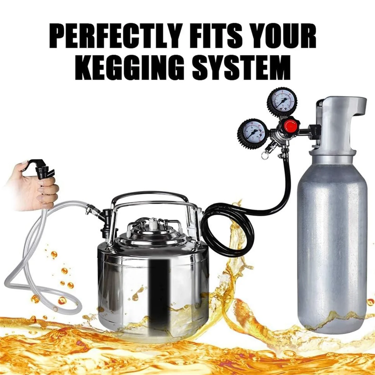 

5 FT Ball Lock Beer Line Assembly Kit,Tubing Ball Lock Quick Disconnect for Cornelius Keg Beer Dispenser SodaHUG