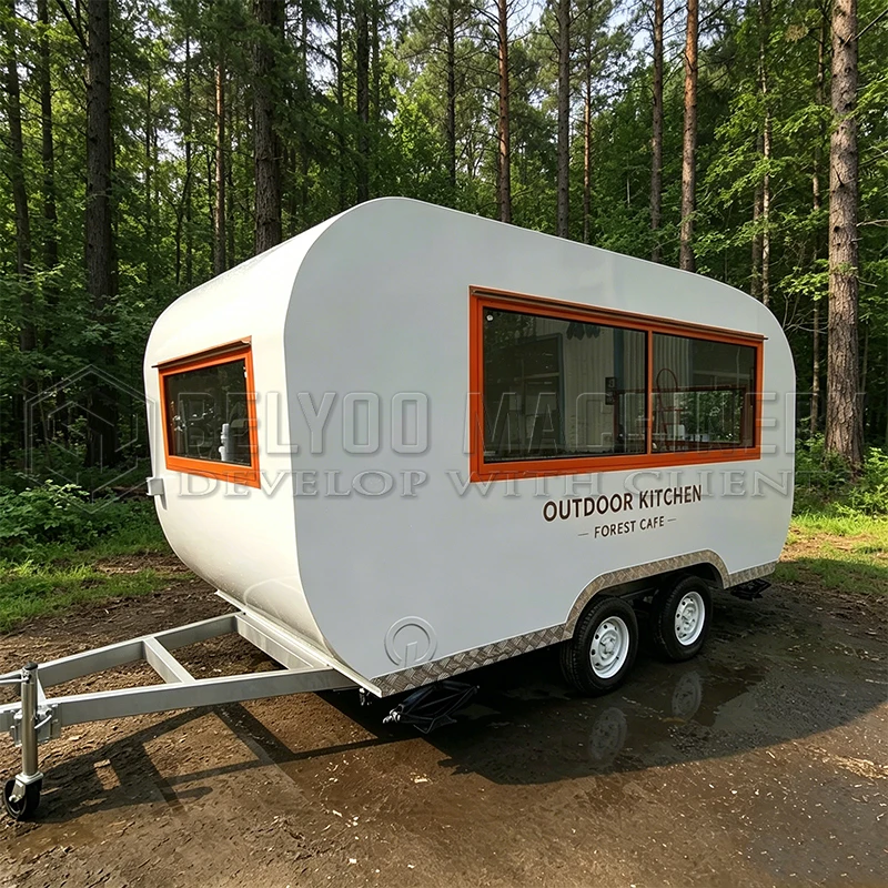 Belyoo Special Shaped Dining Car Trailer Can Be Customized Ice Cream Truck Outdoor Travel Camping RV Retail
