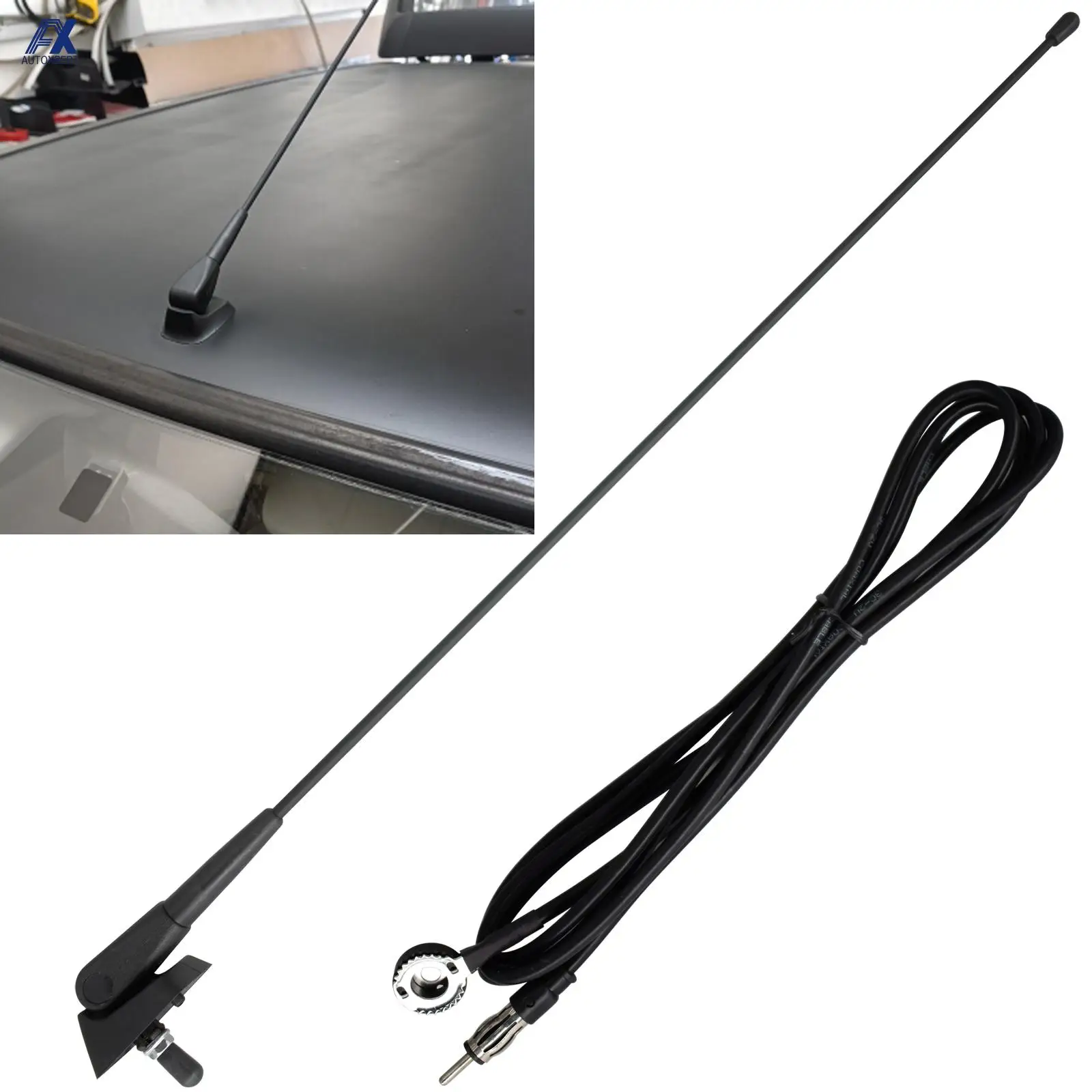 Car Roof Mount Antenna Aerial Base Mast Wire Cable FM AM Signal For Peugeot 106 205 206 306 307 309 405 406 806 Partner Expert