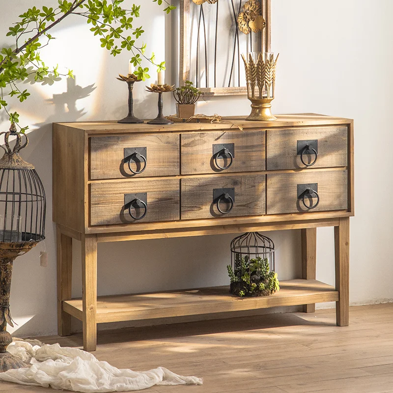 

Entrance cabinet, chest cabinet, bedroom, door-to-door decoration, pastoral style, living room, household solid wood dining side