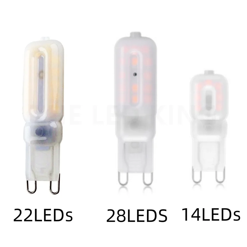 6- 20 teile/los G9 LED 5W 7W 9W Glühbirne AC DC 220V LED Lampe SMD2835 Scheinwerfer Kronleuchter Beleuchtung Ersetzen 30W 60W Halogen Lampen