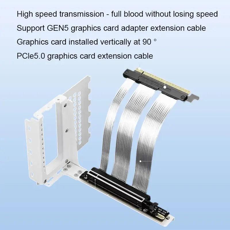 Right Angle PCI E 5.0 x16 Riser Cable GPU Vertical Mount GEN5 16x RAID SSD Riser Video Cards Server Low Loss Next Generation GPU