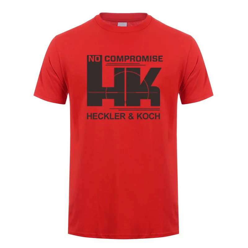 Heckler & Koch HK No Compromise T Shirt Men Summer Short Sleeve Cotton Casual HK Tshirts Tee Tops LH-423