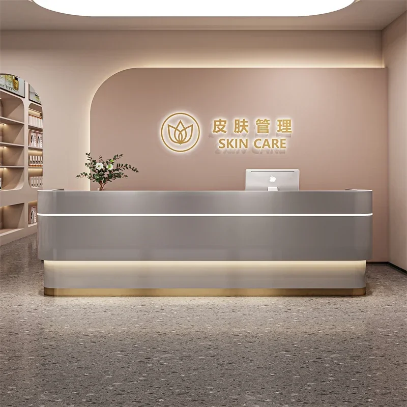 

Роскошный офисный стол, стойка ресепшн, столы для салонов красоты, минималистичная мебель, стол для супермаркета, винтажный стол для банка/СПА-салона