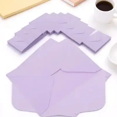 

50 Pcs Invitation Envelope Greeting Cards Envelopes Mail Sack Wrapping Lavender for
