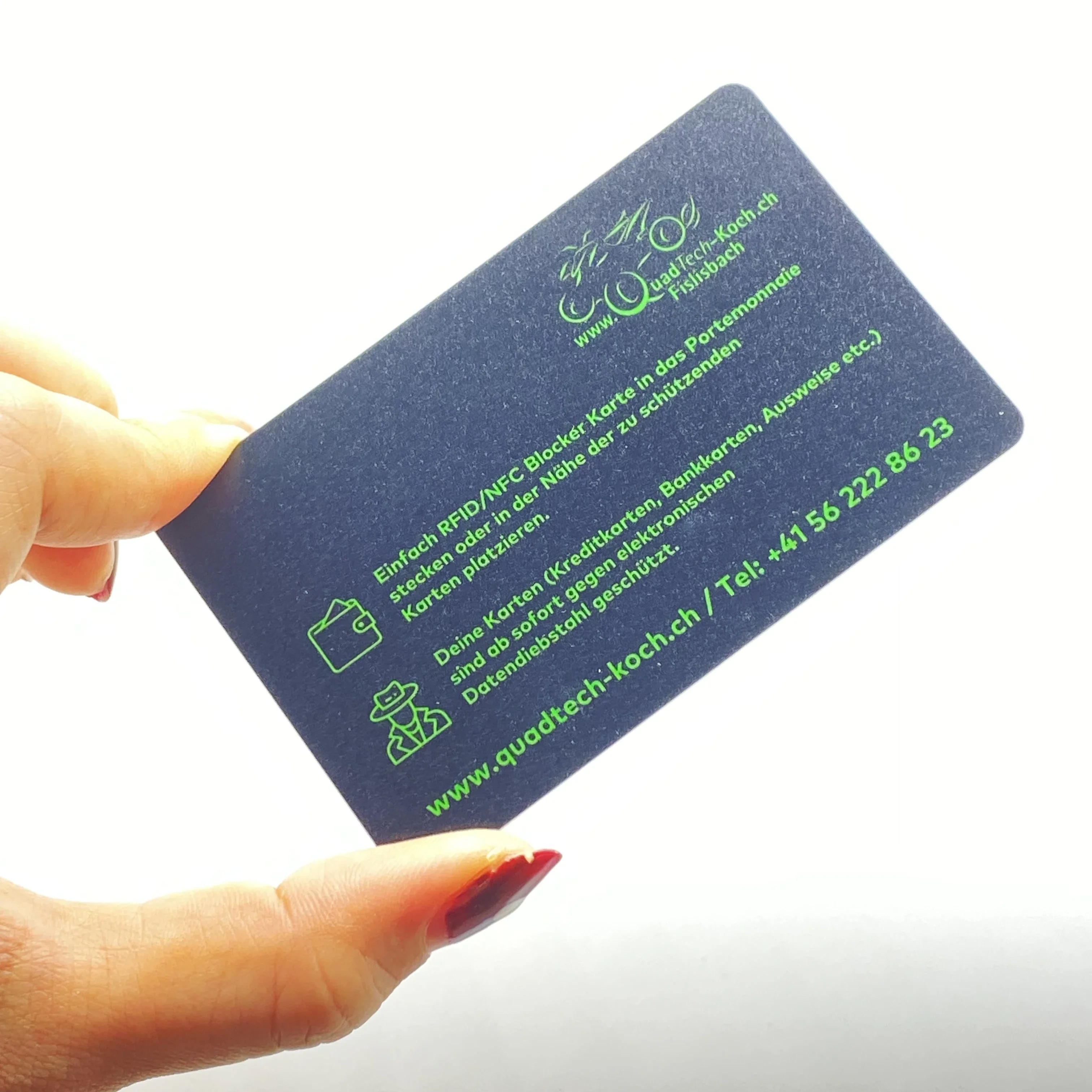 المهنية مع بطاقة الأعمال NFC النافثة للحبر البلاستيكية