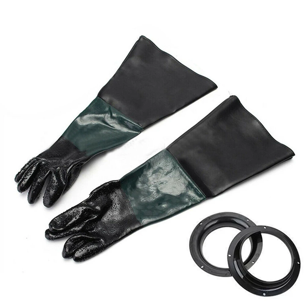 Sandblasting Gloves 23.6x9.8Inch Work Gloves For Sandblaster Sand Blast Cabinet Sandblasters Workshop Equipment Air Tools Parts