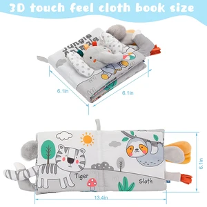 Soft Baby 3D Touch Feel High Contrast Cloth Book, Early Sensory Learning, Children's Child Cart, 0-12 months 12 main sales toy baby 0 12 months - №12