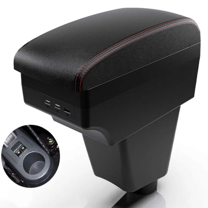 

For Renault Clio 3 Armrest For Renault Captur Clio 4 III IV Car Armrest Box double-layer Storage Box Cup holder Car Accessories