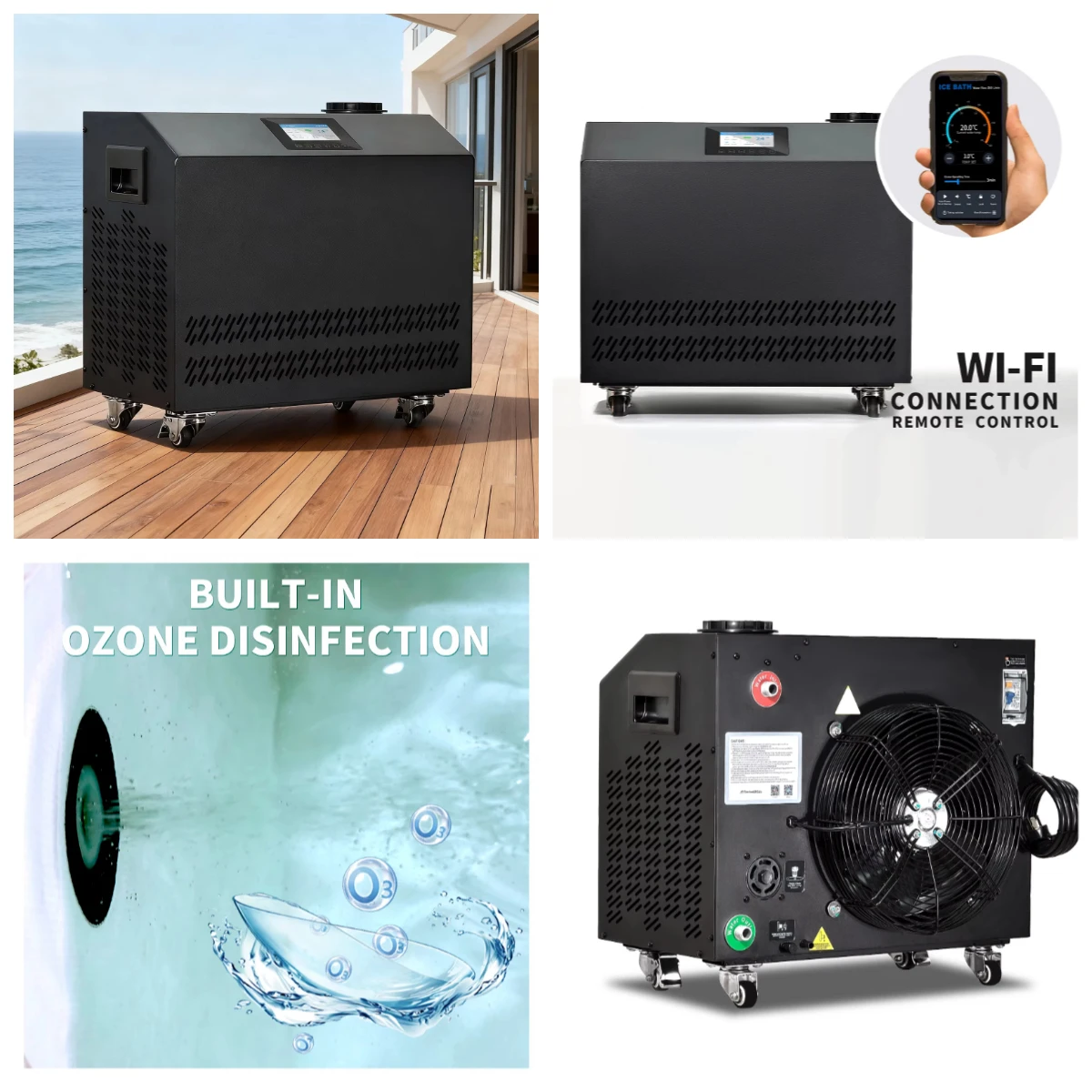 

Budget Water-Cooled Ice Bath Machine Recovery Chiller with Compressor 220V Cold Plunge Cooling System for Athlete Recovery New