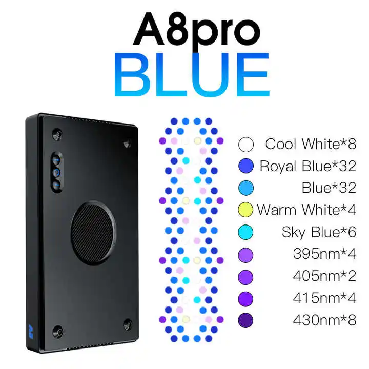 TLF A8SE/A8PRO 2,0 поколения, 240 Вт, умный светодиодный светильник для аквариума с коралловым рифом, полный спектр, программирование Wi-Fi, морская лампа для морской воды