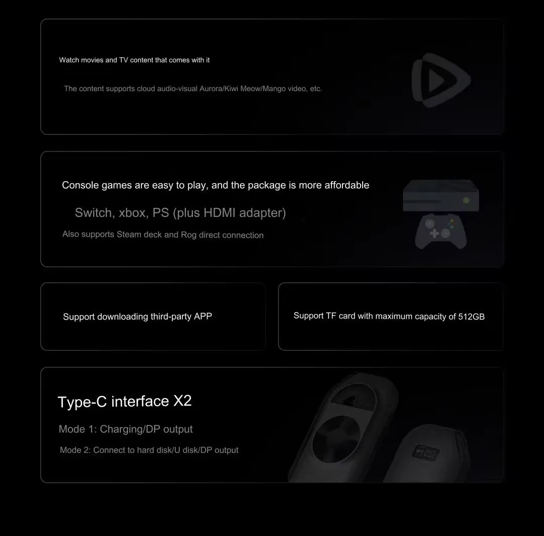 Rayneo Magic Box For TCL Thunderbird AR Glasses Games أفلام محتوى طرفي ذكي بيئي فقط يدعم الصينية