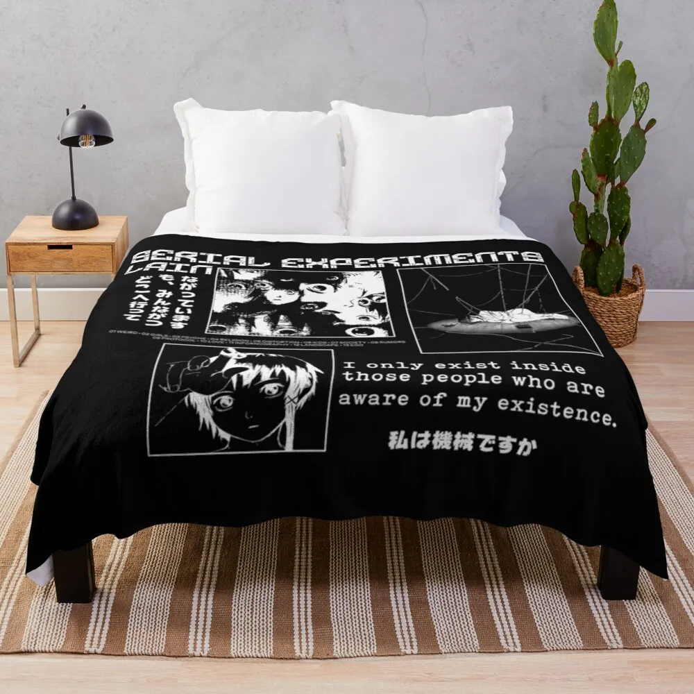 Serial Experiments Lain Throw Blanket Hair christmas decoration Beautifuls Blankets