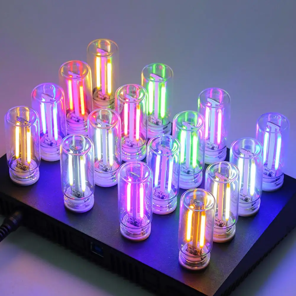6cm USB LED Light 7 Colors RGB Car USB LED Interior Atmosphere Light Smart Laptop Keyboard Ambient Night Lamp Car Accessories