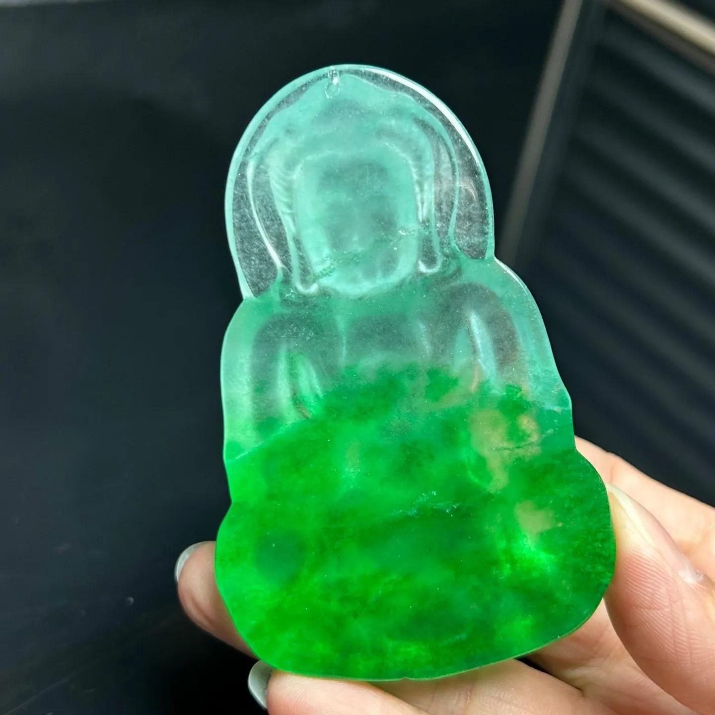 AAA Real natural high Ice green Jade Jadeite Guanyin amulet Pendant&Necklaces