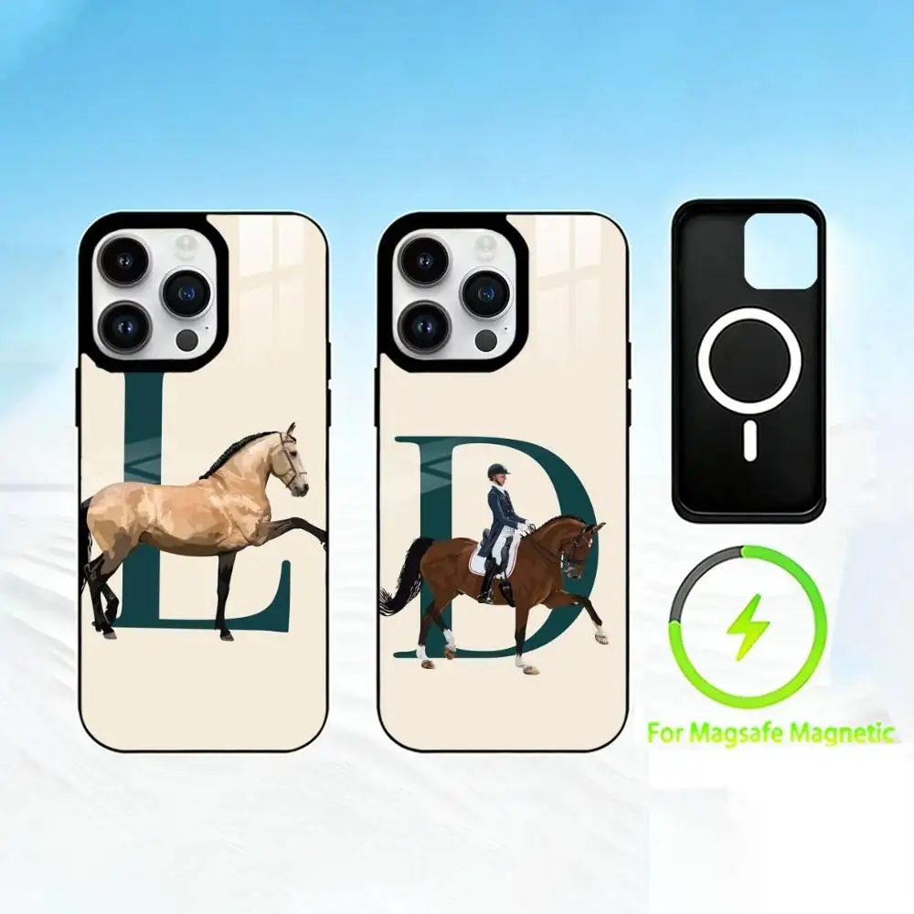 

S-Strange letters Phone Case For iPhone 17 16 15 14 13 12 Pro Max Plus for Mirror Wireless Magnetic Cover