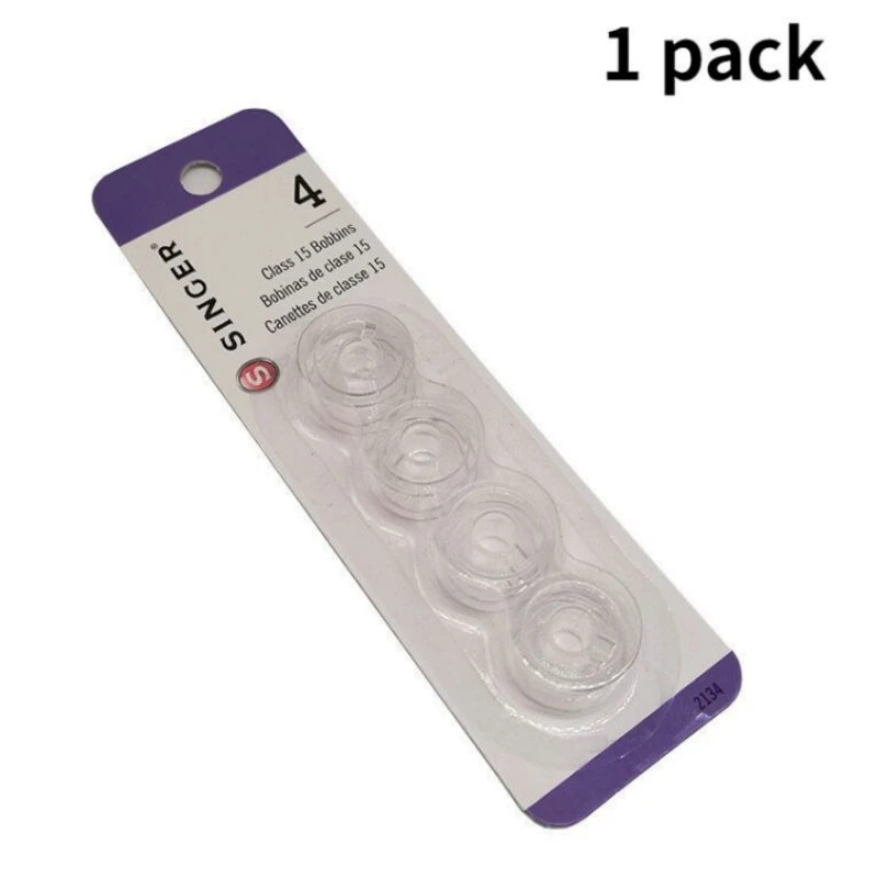 4Pcs/Pack SINGER 2134 Bobbins Class 15 Transparent ,Suitable For Singer/Brother/New Home Pfaff/White and Wizard Sewing Machines