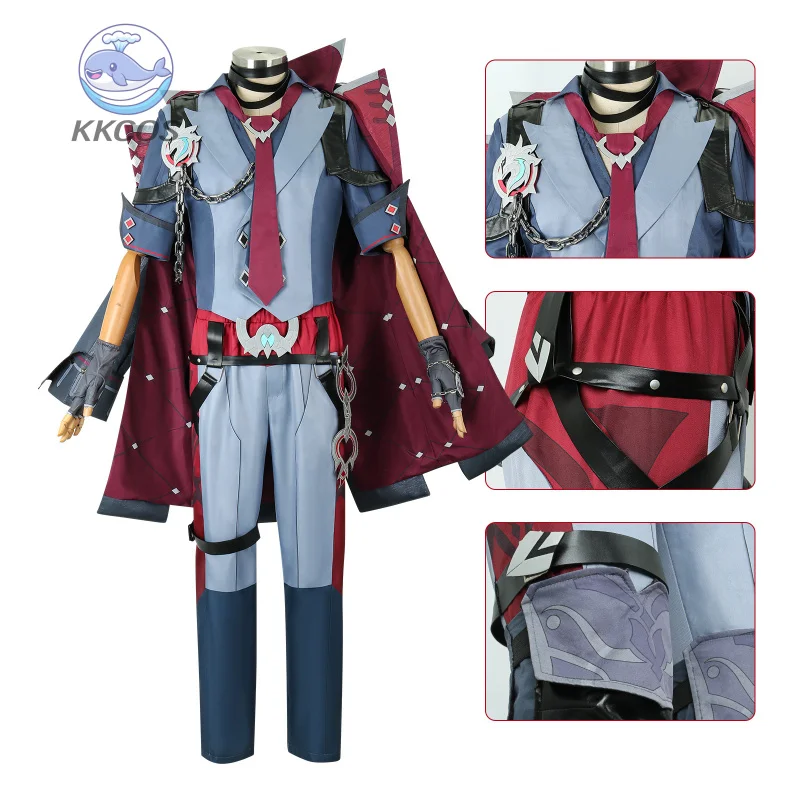 

Игра Genshin Impact Wriothesley Косплей Костюм Униформа Парик Аниме Наряд для Мужчин Хэллоуин Карнавал Ролевые Игры KKCos