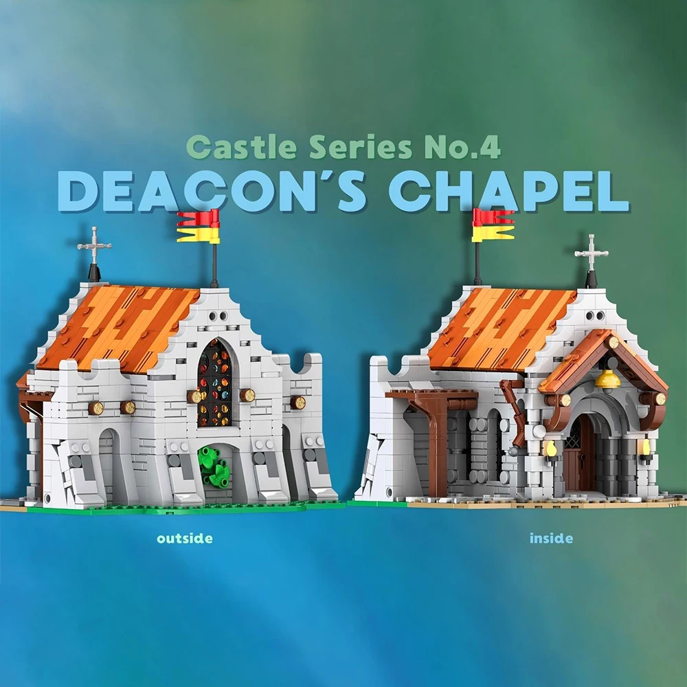 

957PCS MOC Retro Medieval Church Castle Series Deacon Ceremony Model Building Blocks DIY Assembly Toys Children Boy Holiday Gift