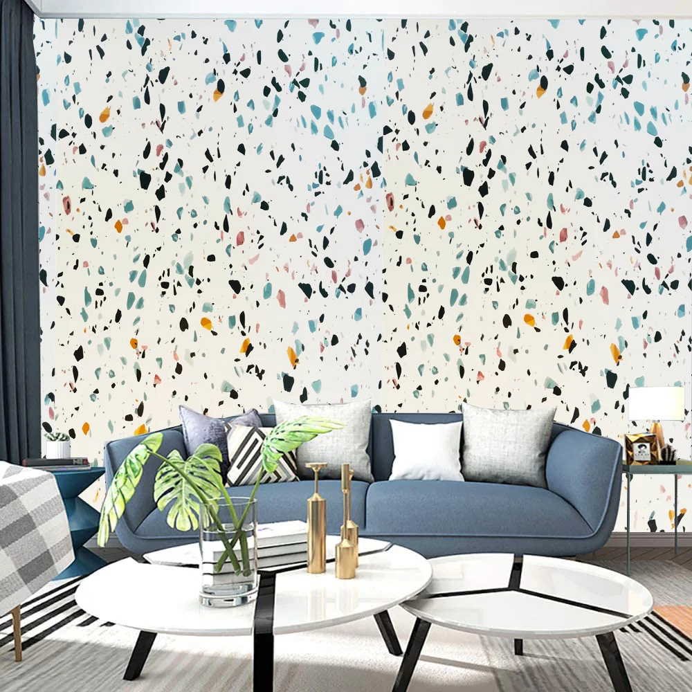 Geometric Pattern Marble Foil Decor Paper Kitchen Oil Proof Wall Countertop Sticker Vinyl Self Adhesive Waterproof Wallpaper