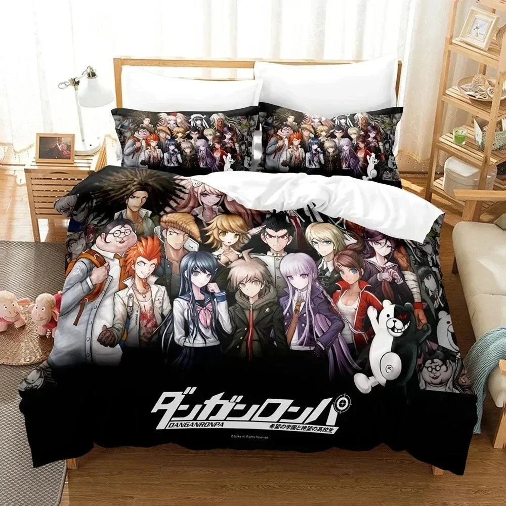 

Fashion 3DThe Danganronpa Bedding Set Printed Bed Set With Pillowcase Bed Duvet Cover Soft Queen King Size Bedclothes Home