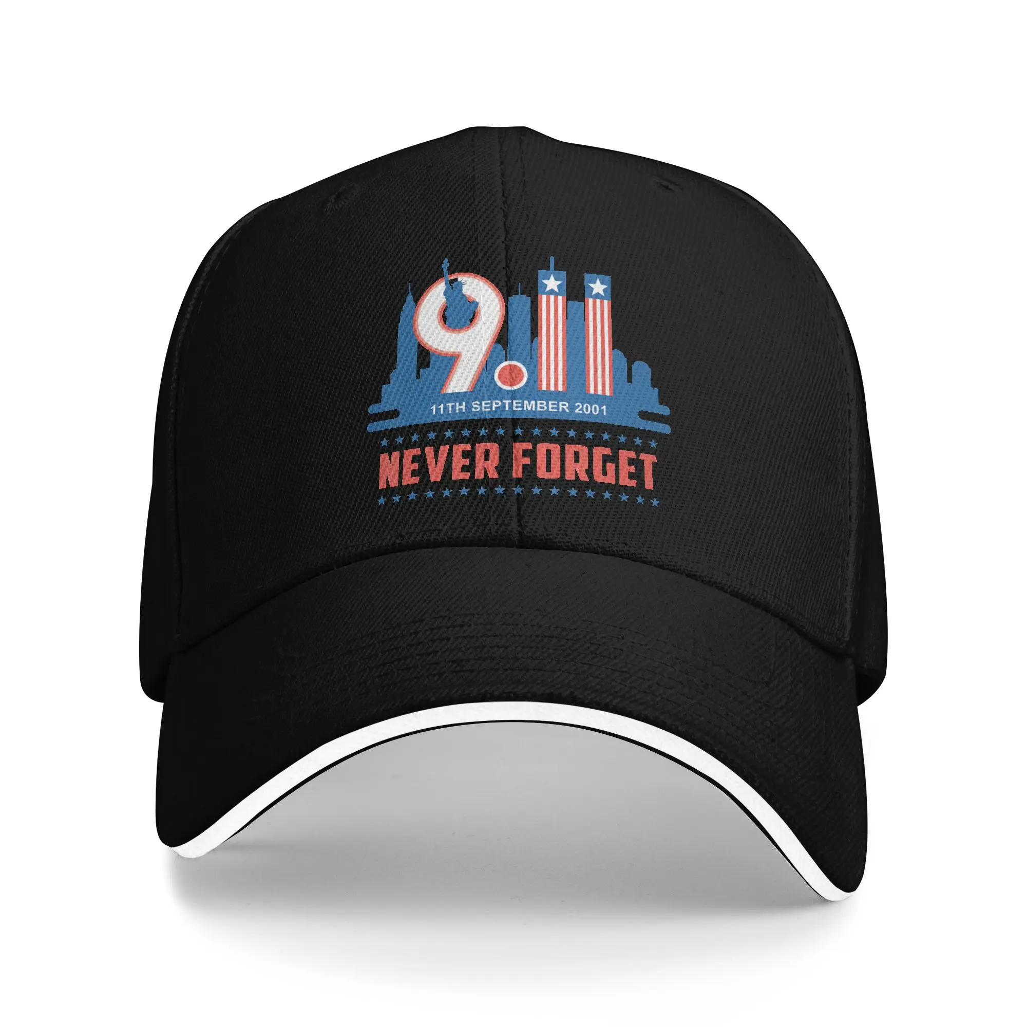 Never Forget September 11 2001 Memorial Day 911 American Flag  Baseball Cap Men Hip Hop Hats Summer Outdoor Sports Baseball Caps