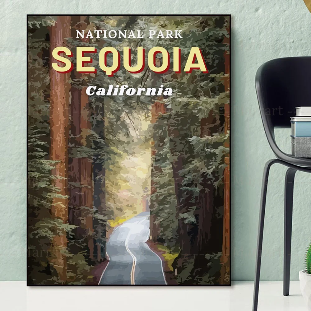National Park Travel Posters Arches Yosemite Joshua Tree Canvas Wall Art Retro Wilderness Adventure Home Decor for Living Room
