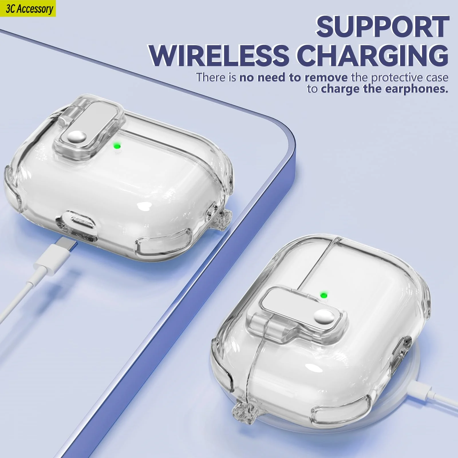 Abdeckung für Air Pods Pro 2. Stoßfeste Schutzhülle Automatische Pop-up-Hülle für Air Pods Sicherheitsverriegelungsdesign für Airpod 4-Hülle