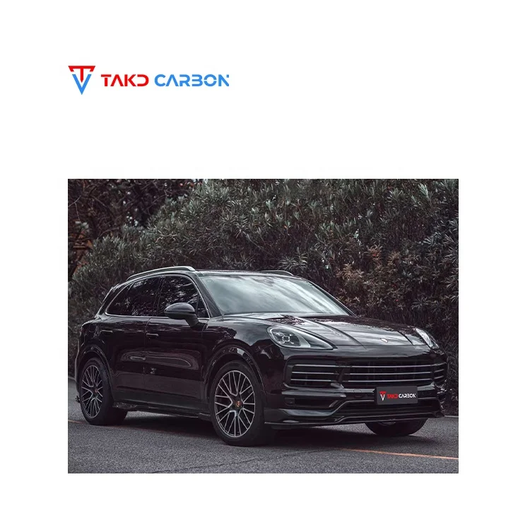 

TAKD Carbon 100% Dry Carbon Fiber Material Front Bumper Lip Universal Rear Spoilers for Porsches Cayenne