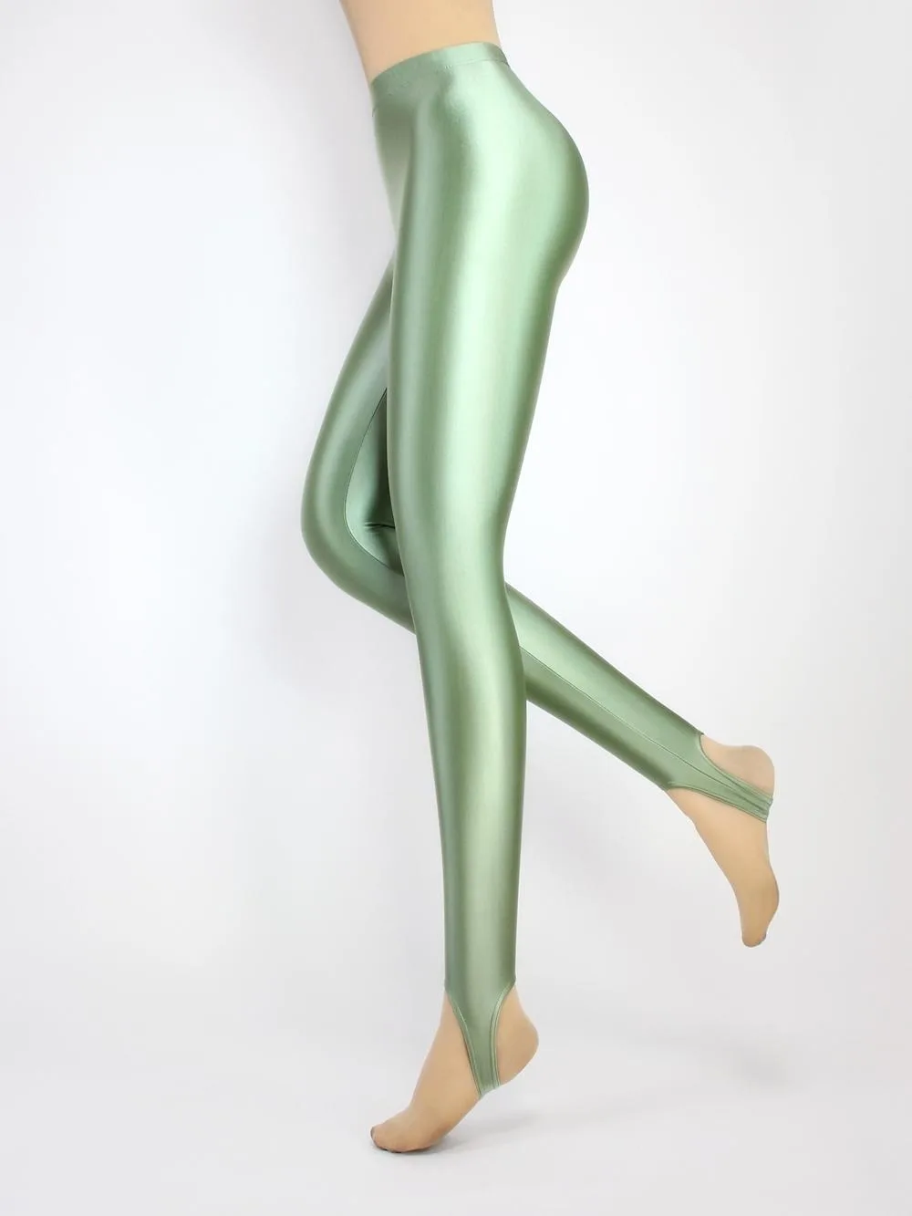 Leggings femininas sexy de virilha aberta com zíperes ocultos, brilhante, slim fit, respirável, calças esportivas ao ar livre, elásticas, sem crochê