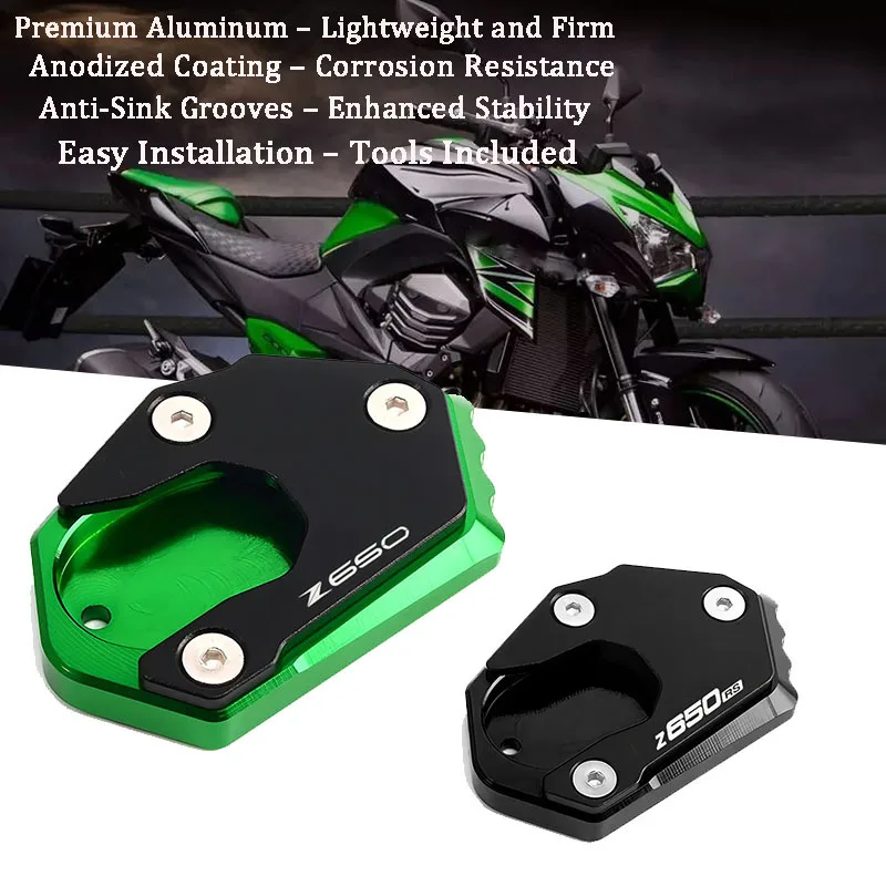 

2024 Fit For Z900 RS Z650 Z800 Z1000 R SX NINJA 650 Ninja 1000sx CNC Motorcycle Kickstand Pad Foot Side Stand Extension Pad
