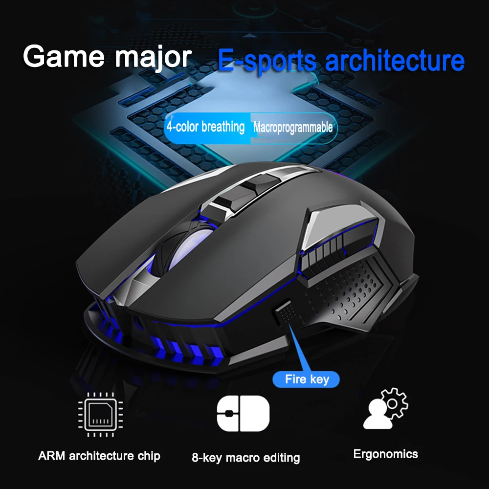 Ergonomic Mouse Wired Mice 1200-3200 DPI Cyberpunk Programmable Gamer Mouse For Computer PC LED RGB E-Sports Mechanical Mouse