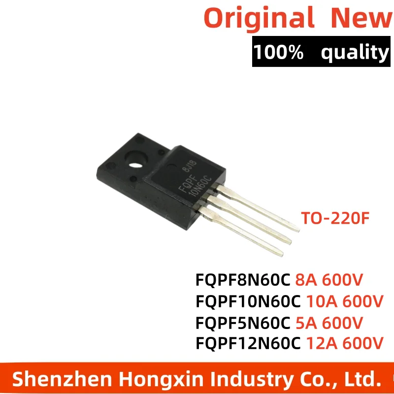

10 pieces of FQPF10N60C 8N60C 12N60C 5N60C TO-220FMOS field-effect transistors 8/10/12 600V