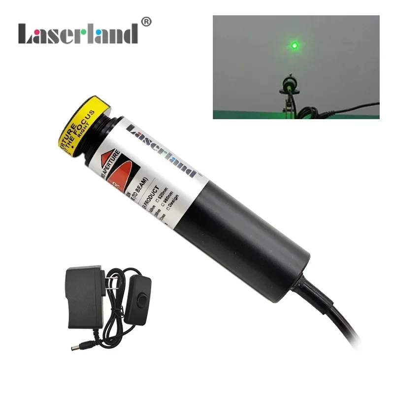 Imagem -03 - Localizador de Diodo de Módulo de Ponto Verde Focalizável 532nm para Túnel de Vórtice a Laser Halloween Casa Assombrada 18 mm