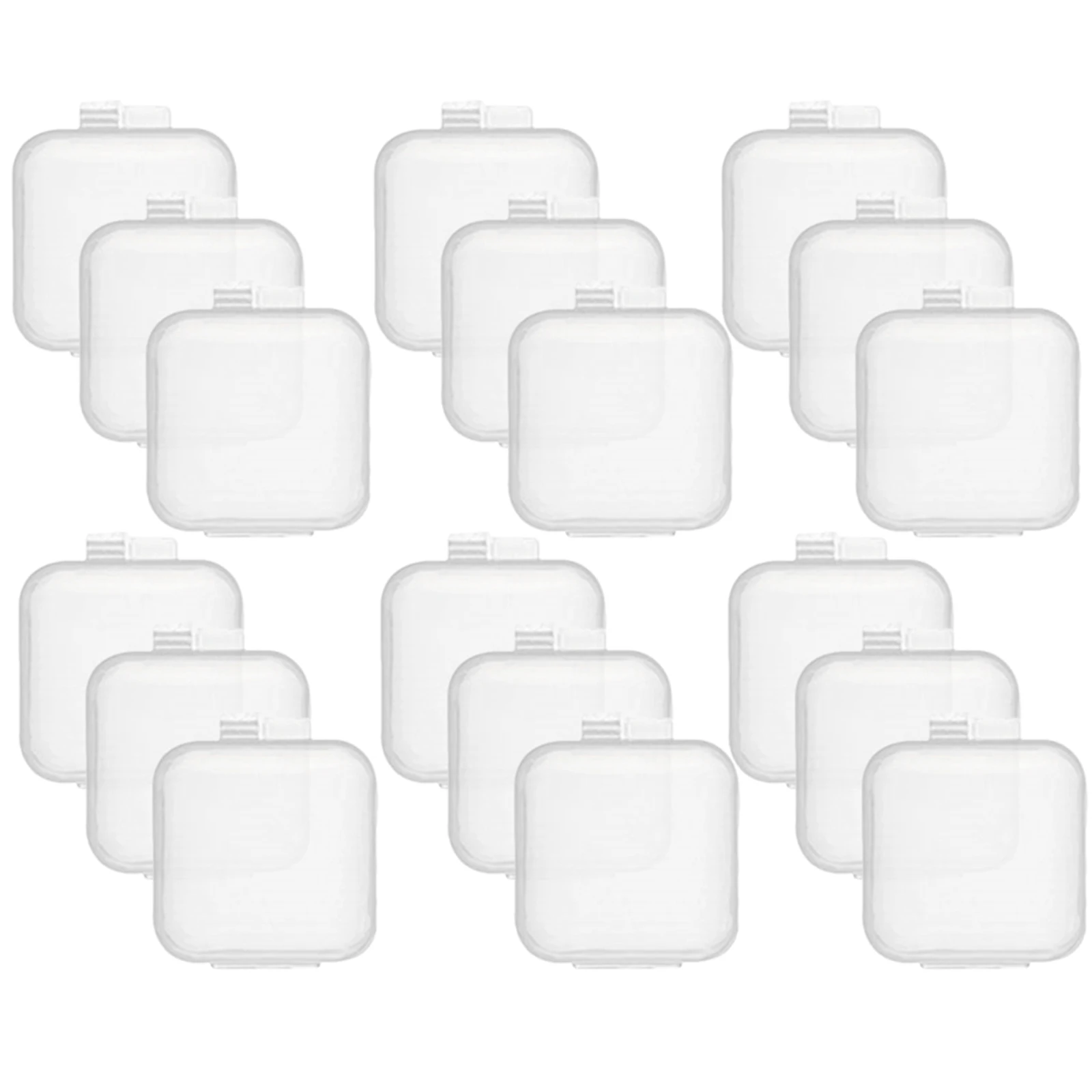 

100pcs Clear Mini Storage Boxes for Jewelry Accessories Beads Pills Earplugs Travel ganizer Transparent PP Containers