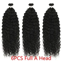2PCS 30inch Synthetic Braiding Hair Deep Wave 100g No Weft Organic Fiber Hair Bundles Kinky Curly Braiding Hair for Boho Braids 3