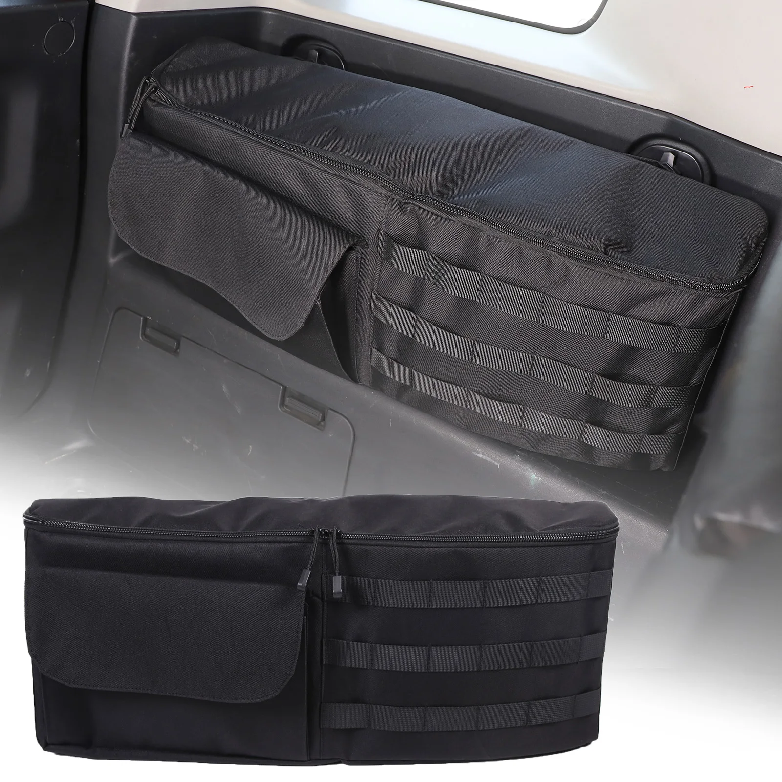 For Toyota FJ Cruiser 2007-2021 Car Trunk Side Storage Box Net Pocket Front co-pilot storage bag Car Accessories