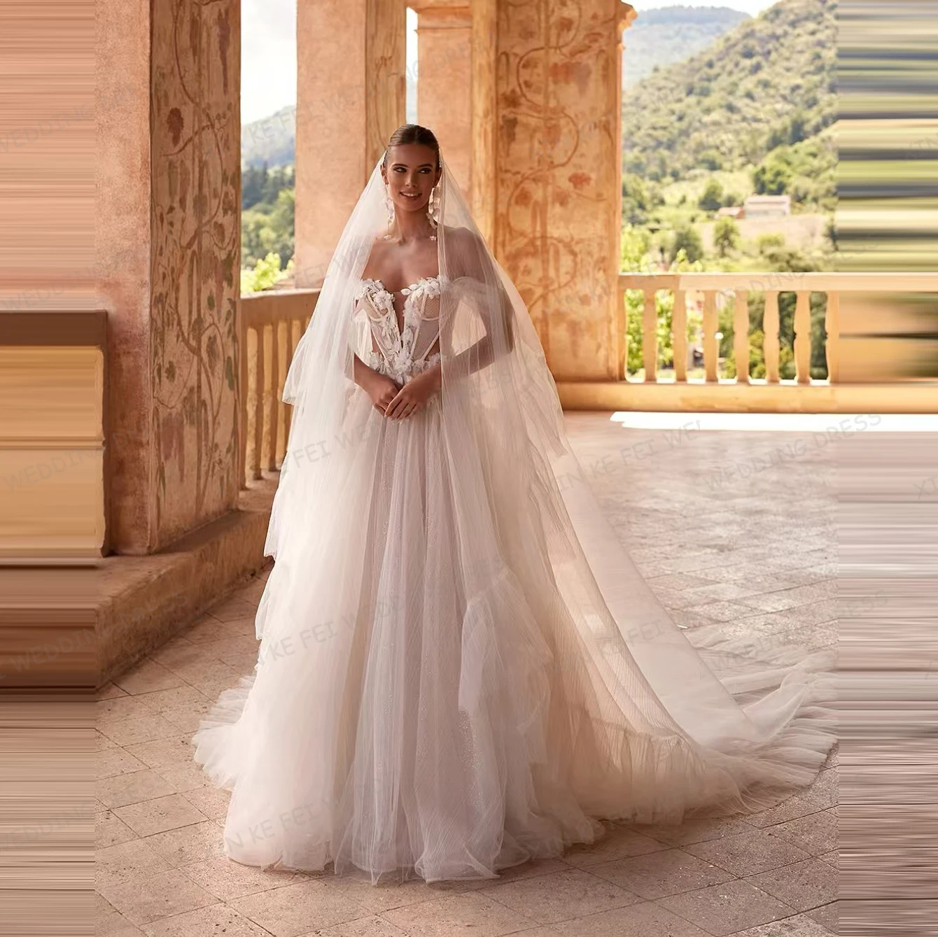 

Classic Women's Wedding Dresses A-line Lace Appliques Long Sleeve Bridal Gowns Hollow Backless 2025 Vestidos De Novia Customized