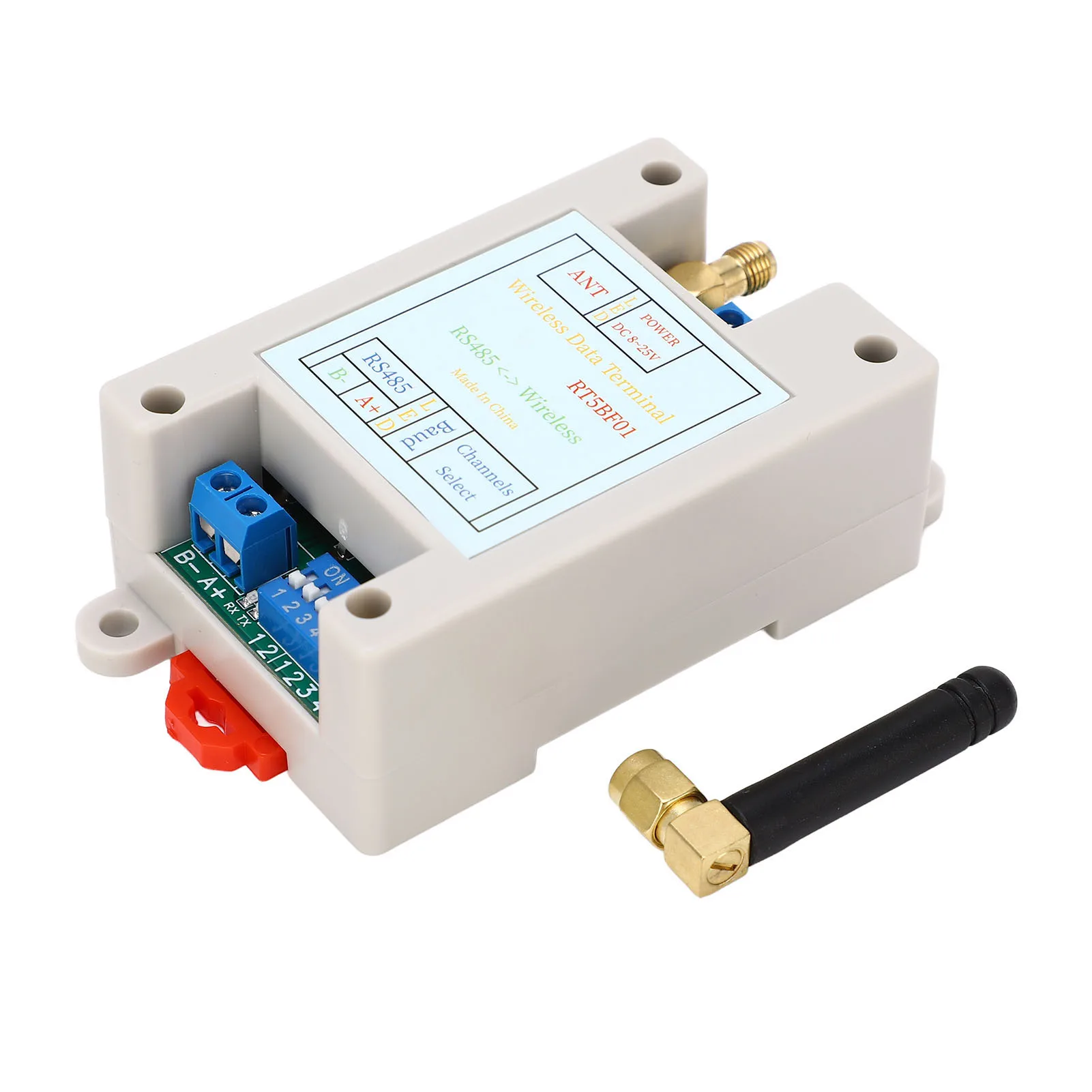 

Wireless Transceiver Module 433M DC8‑25V VHF UHF Radio RF UART RS485 for RTU Smart Home
