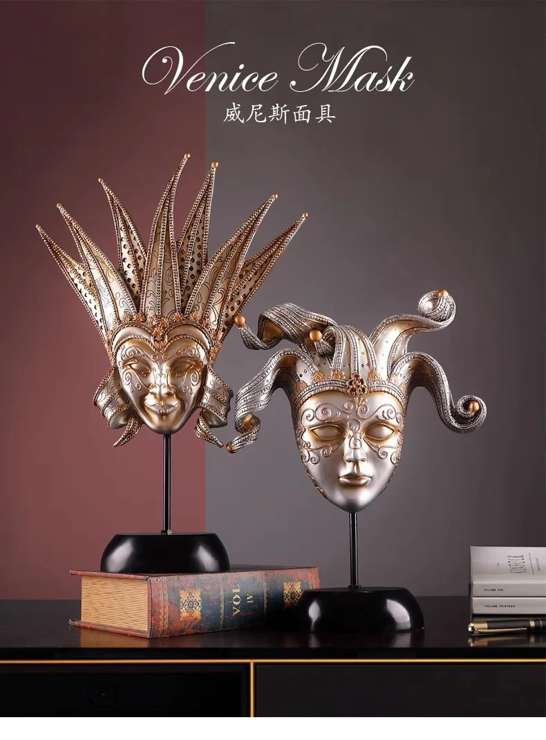 European Creative Desktop Mask Ornaments,Living Room Decoration, Study Decoration, Home Soft Decoration