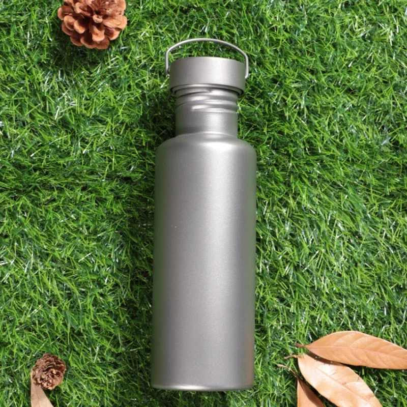 

Titanium Ultralight Sport Bottles Portable Thermal Insulated Thermos Big Capacity Motivational Gym Water Mug Trips Hike Utensils