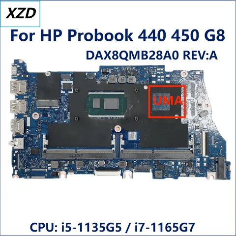 HP 프로북 440 450 G8 노트북용 메인보드, CPU i5 i7 UMA 100% 테스트 OK, DAX8QMB28A0