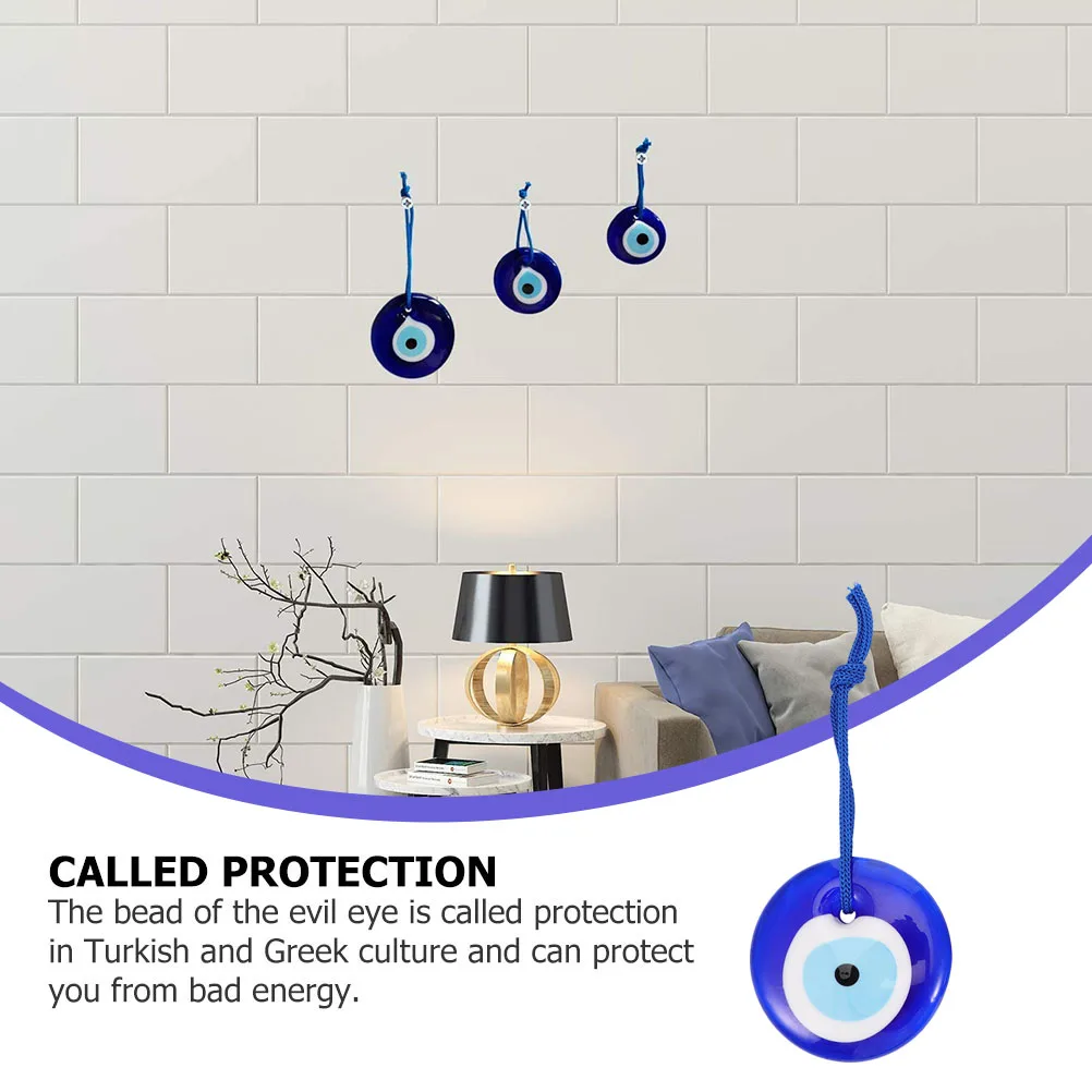 

Devils Bead Pendant Blue Eye Charm Hanging Ornament Wall Decor Car Interior Pendant Evil Eye Amulet Jewelry Accessories