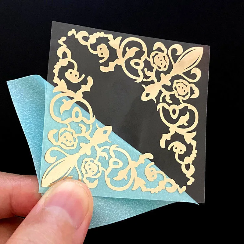 Vintage pattern border metal sticker phone back sticker back shell decorative sticker notebook gift box handmade patch