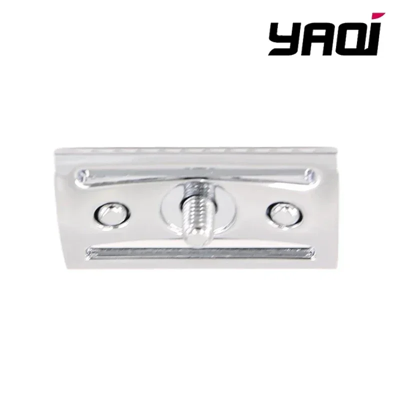 Stainless Steel Razor YAQI Chrome Color Scalloped Bar Double Edge Mens Safety Razor Head Without Logo Men Shaving Products