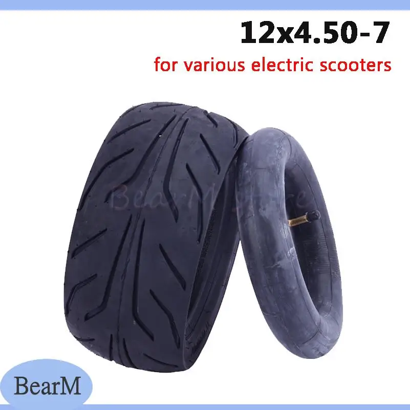 

12 Inch Inner and Outer Tires, Durable Electric Scooter Tires, 12x4.50-7 Widened Road Tire Modification Parts
