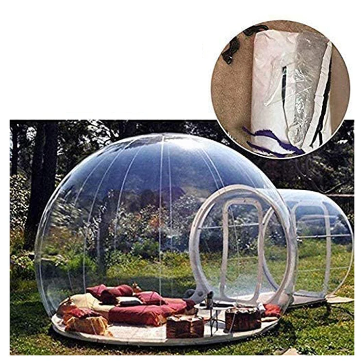 3M Outdoor Glamping House Room Hotel Pop Up Pvc Air Clear Transparent Inflatable Bubble Dome Tent