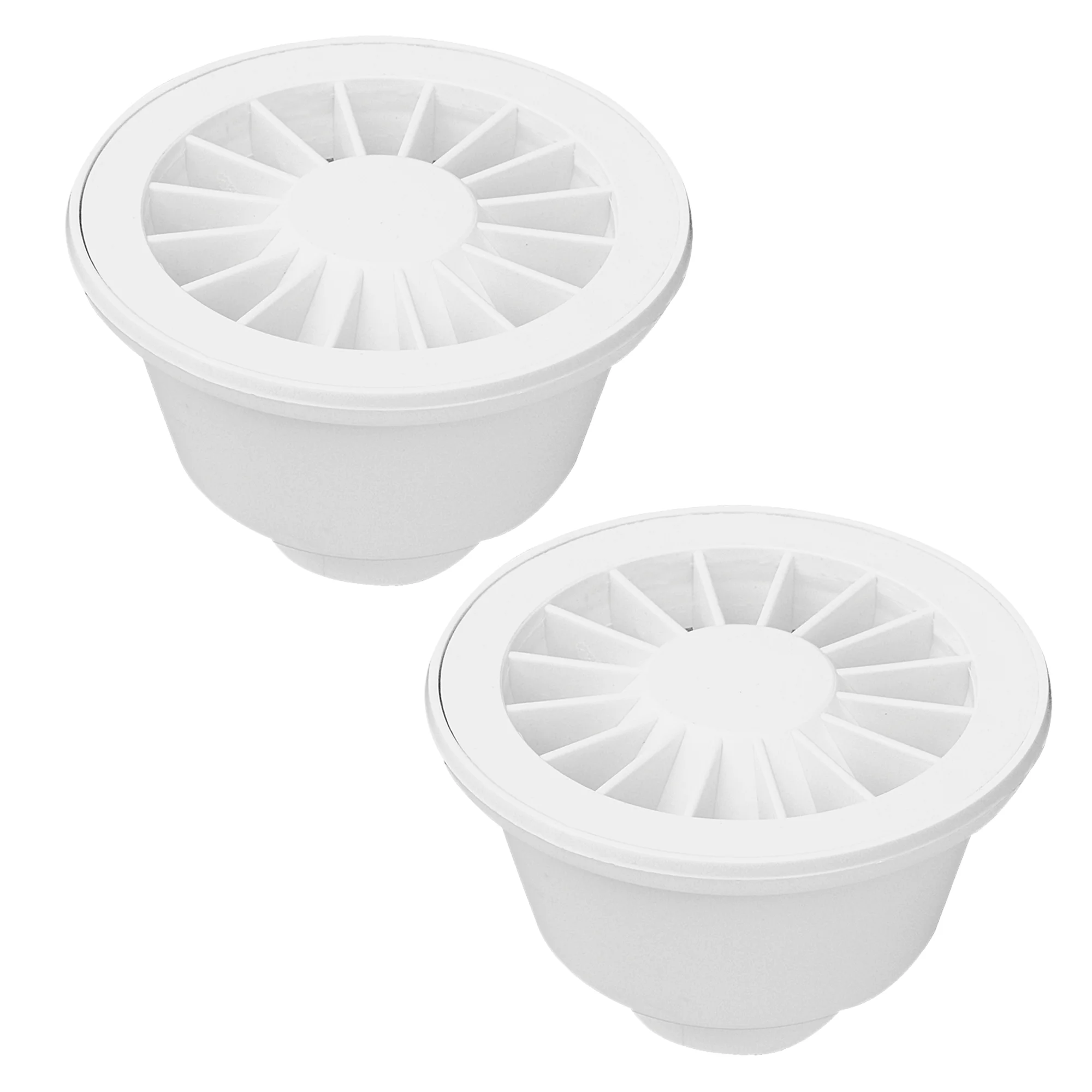 Kit c/ 2 Round Siphoned Drain with White Greling Output Background